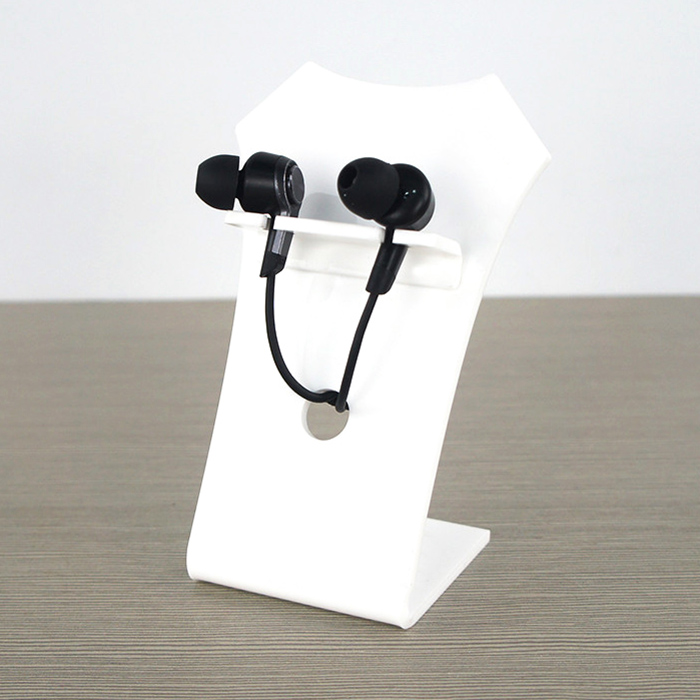 XH0162 白色Z字型耳機展示架
